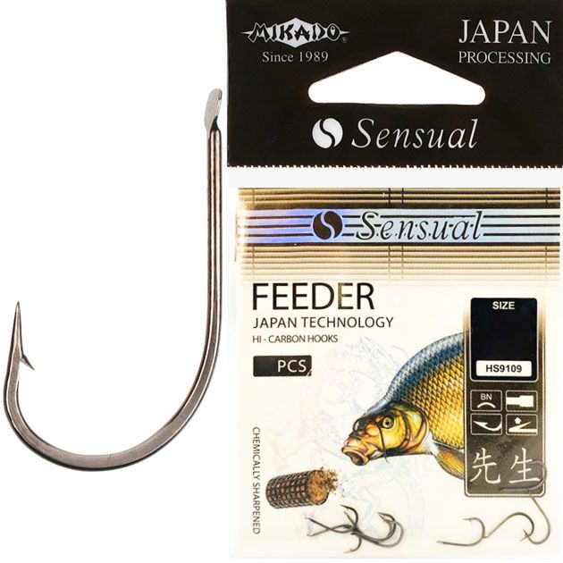 Крючки Mikado SENSUAL - FEEDER № 6 BN (с лопаткой) ( 10 шт.)